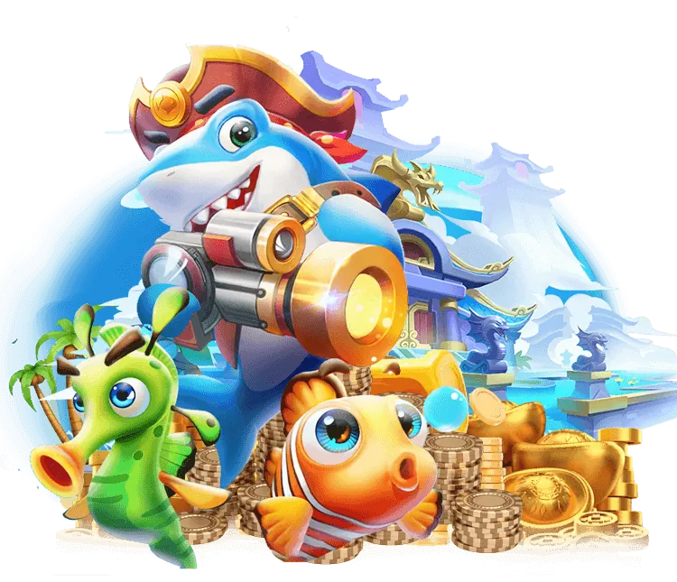Giao diện game bắn cá AOK88 với nhiều loại cá và vũ khí